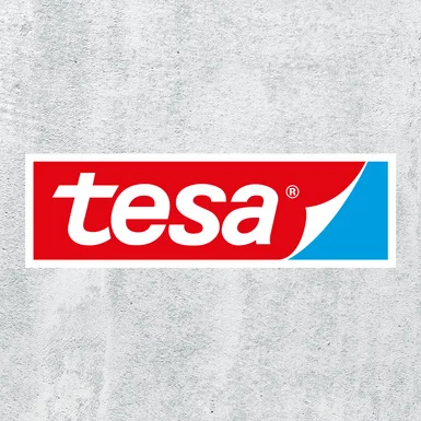 Rotes Logo mit abgerundeter Ecke